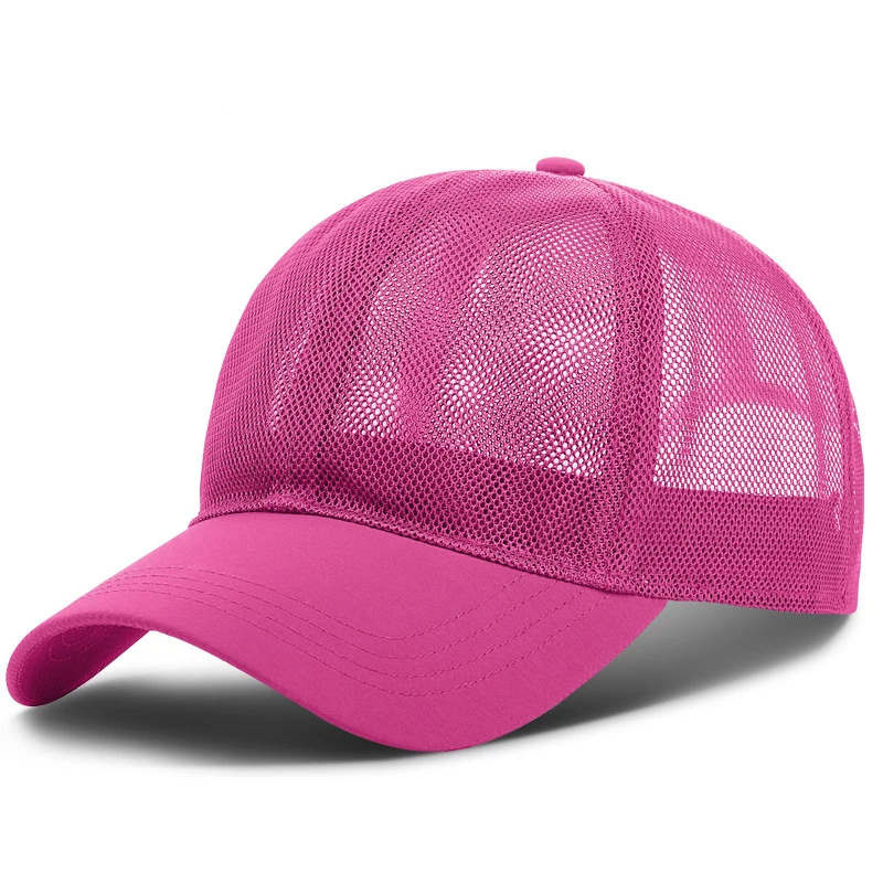 6 Colors Unisex Mesh Baseball Caps Adjustable Breathable Full Net Sun Hat Cycling Hiking Golf Cap