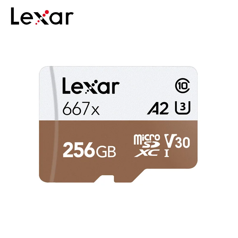 Профессиональная карта памяти Lexar 667x SDXC UHS-I карта Micro SD с адаптером 128 ГБ 256 ГБ A2 U3 V30 C10 tf-карта для 4K видео
