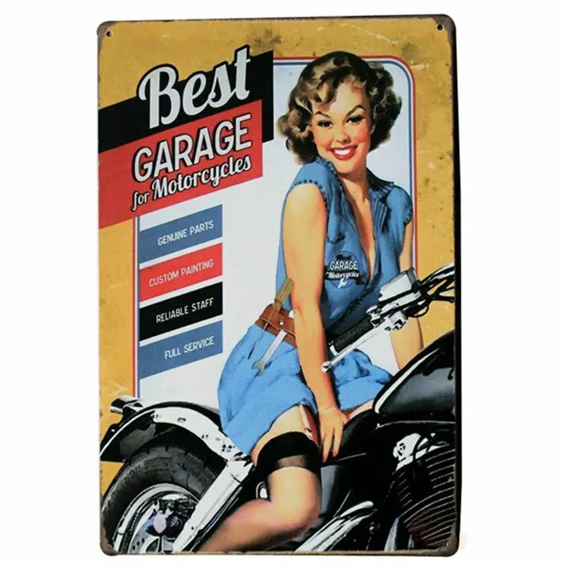 Темный хаки Pin Up девушки настенный плакат для декора Паб Бар винтажный металлический оловянный знак сексуальная леди бар украшение для стен дома, паба ретро металл художественный плакат - Цвет: Темный хаки