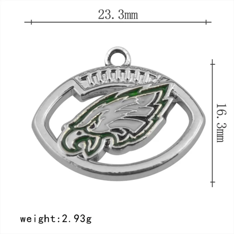 

New Football Sport Enamel Philadelphia Charms Pendant For DIY Bracelet & Necklace & Earrings & Keychain Jewelry Making
