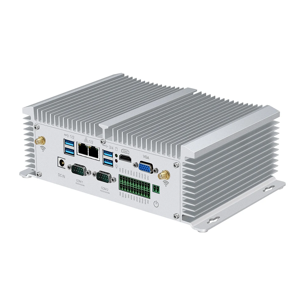 Мини ПК Core i5 8350U 7200U i7 7500U 2* RS485/232 2* LAN 8* USB HDMI Windows Linux неттоп безвентиляторный промышленный Мини компьютер
