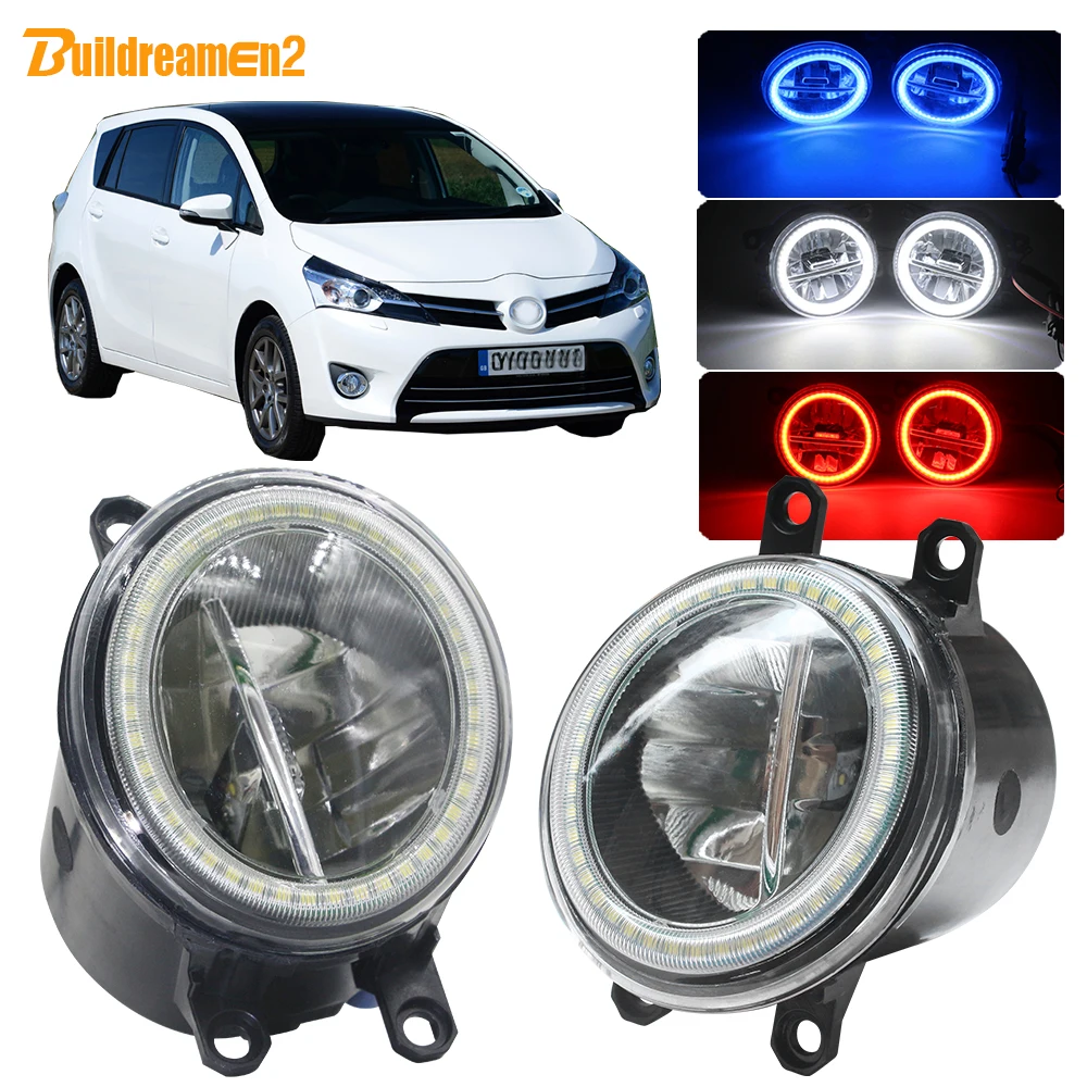 

Buildreamen2 Car H11 LED Lamp Fog Light Angel Eye DRL Daytime Running Light 4000LM 12V Styling For Toyota Verso 2009-2018