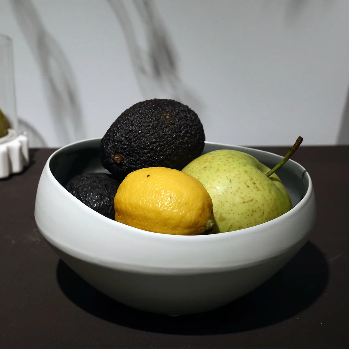 

Glossy Ceramic Fruit Bowl Decorative Centerpiece Bowl Best for Serving Snacks Fruit Salad Unique Modern Design Porcelain Bowl