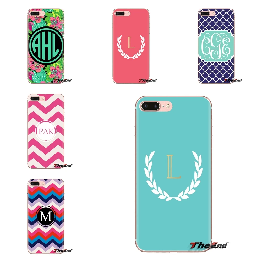 Soft Transparent Cases Covers For Samsung Galaxy S3 S4 S5 Mini S6 S7 Edge S8 S9 S10 Plus Note 3 4 5 8 9 A Monogram |
