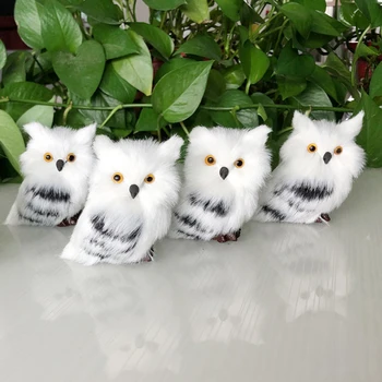 

1pc Owl Furry Christmas Ornament Decor Adornment Simulation Xmas Night Yule Christmas Embellish Household Props Children Gifts