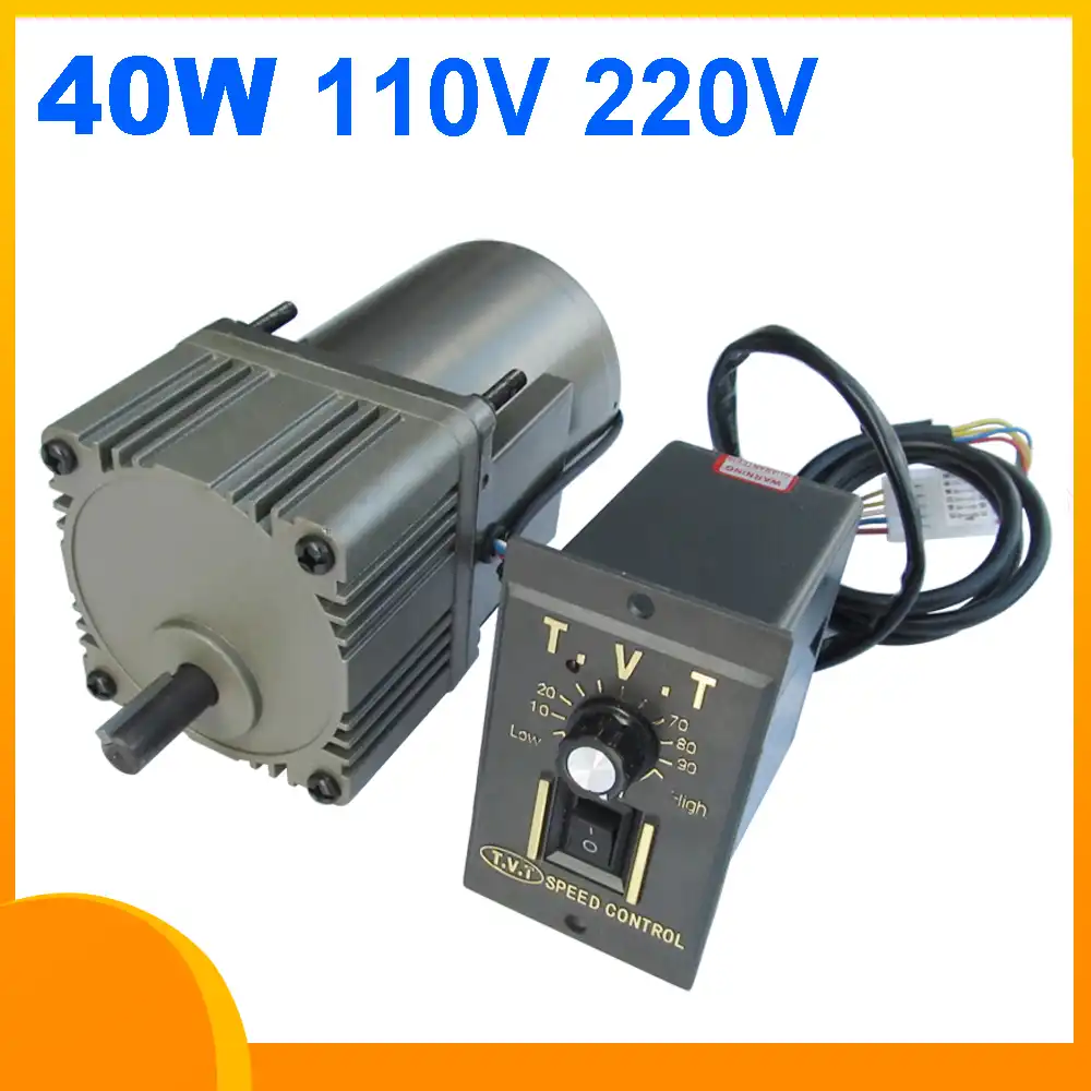 40w 0 75 450rpm Variable Motor Ac 110v 220v Low Rpm Geared Motor Reducer Box Induction Motor Speed Controller Adjustable Cw Ccw Motor Variable Speed Variable Speedvariable Speed Motor Aliexpress