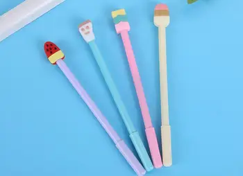 

sweet cool Popsicle gel pen cartoon neutral pen korea student school stationery office black ink pen promotion gift 48pc/lot