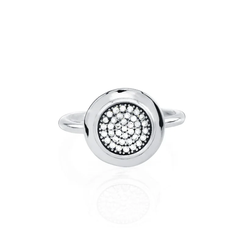 pdr045 MYBEBOA, модные 925 пробы серебряные кольца с ромашками для женщин, ювелирные изделия для помолвки, юбилей - Цвет основного камня: pdr045