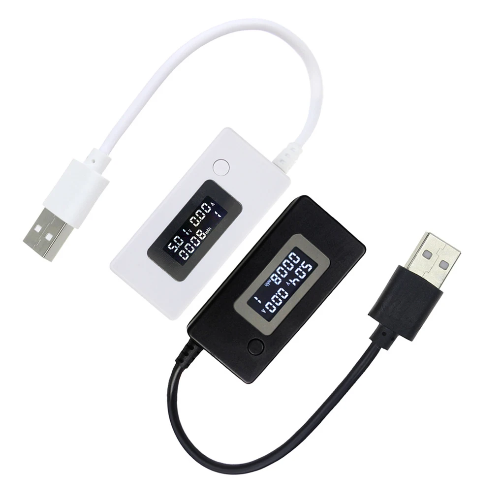 

LCD Display USB Voltage Current Detector USB Load Resistance Battery Capacity Tester Replacement for Phone Mobile Power Bank