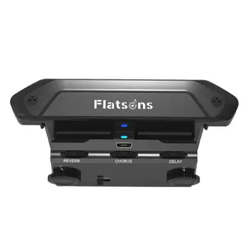 

Flatsons FR2 Multi-functional Acoustic Guitar Resonance Pickup Amplifier Pick Up with Volume Mic Delay Reverb Chorus Controls