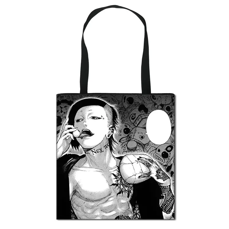 Anime Tokyo Ghoul Canvas Bag Darks Harajuku Gothic style Shopper Large Capacity Women's Bag Classic Shoulder Bag Vintage HandBag 