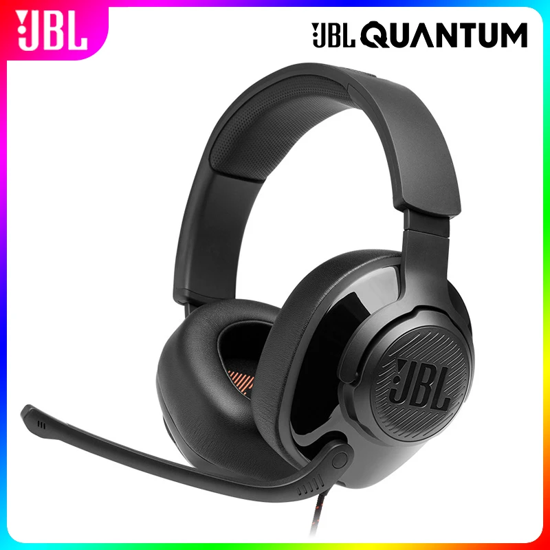 JBL Quantum 200 Wired Gaming Headphone with Mic Foldable Headset Earphone for PlayStation Nintendo Switch iPhone Mac VR