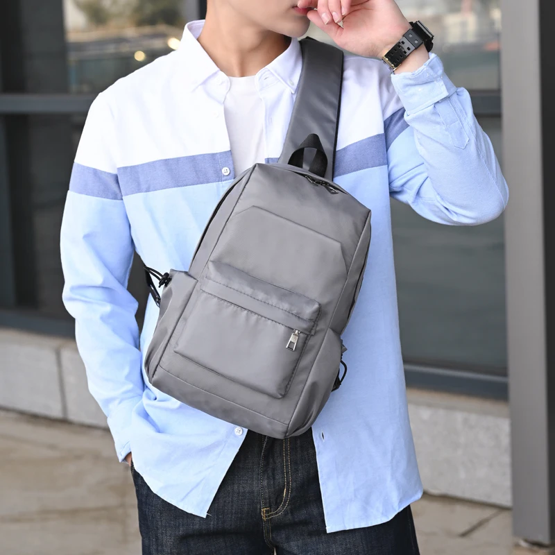 Men Hip-Hop Chest Bag Outdoor Nylon Travel Belt Purse Functional Chest Pack Sling Bags