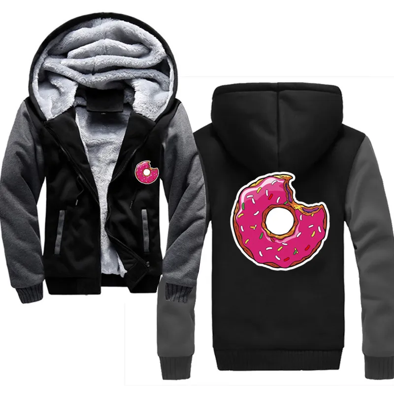 Custom Doughnut толстовки Зима Новая мода уличная панк Крутая толстовка мужская Толстовка камуфляжная брендовая Толстовка пальто