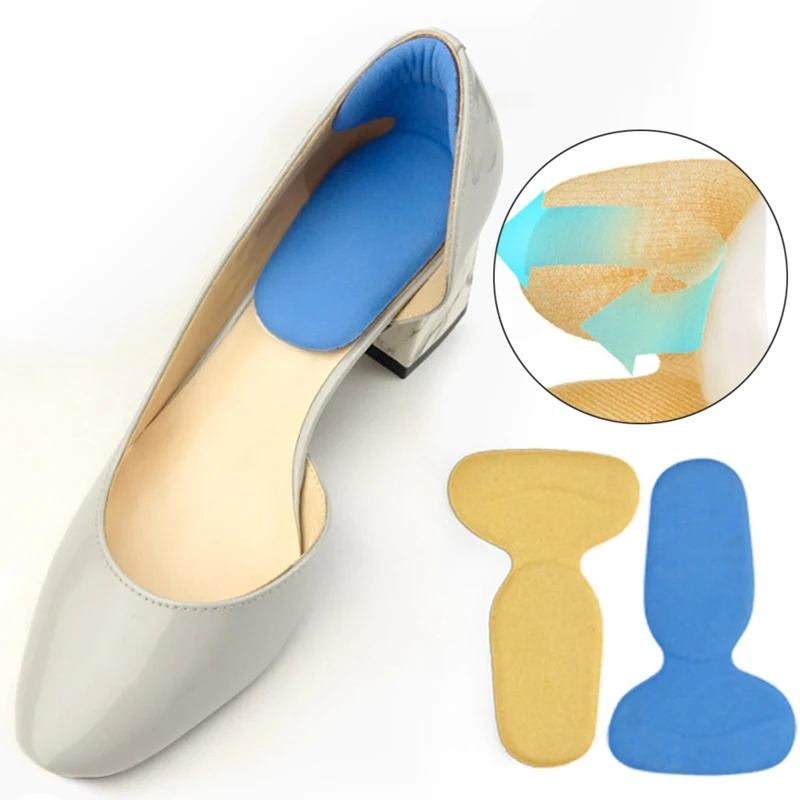 1Pair T-Shape High Heel Grips Liner Arch Support Orthotic Shoes Insert Insoles Foot Heel Protector Cushion Pads for Women