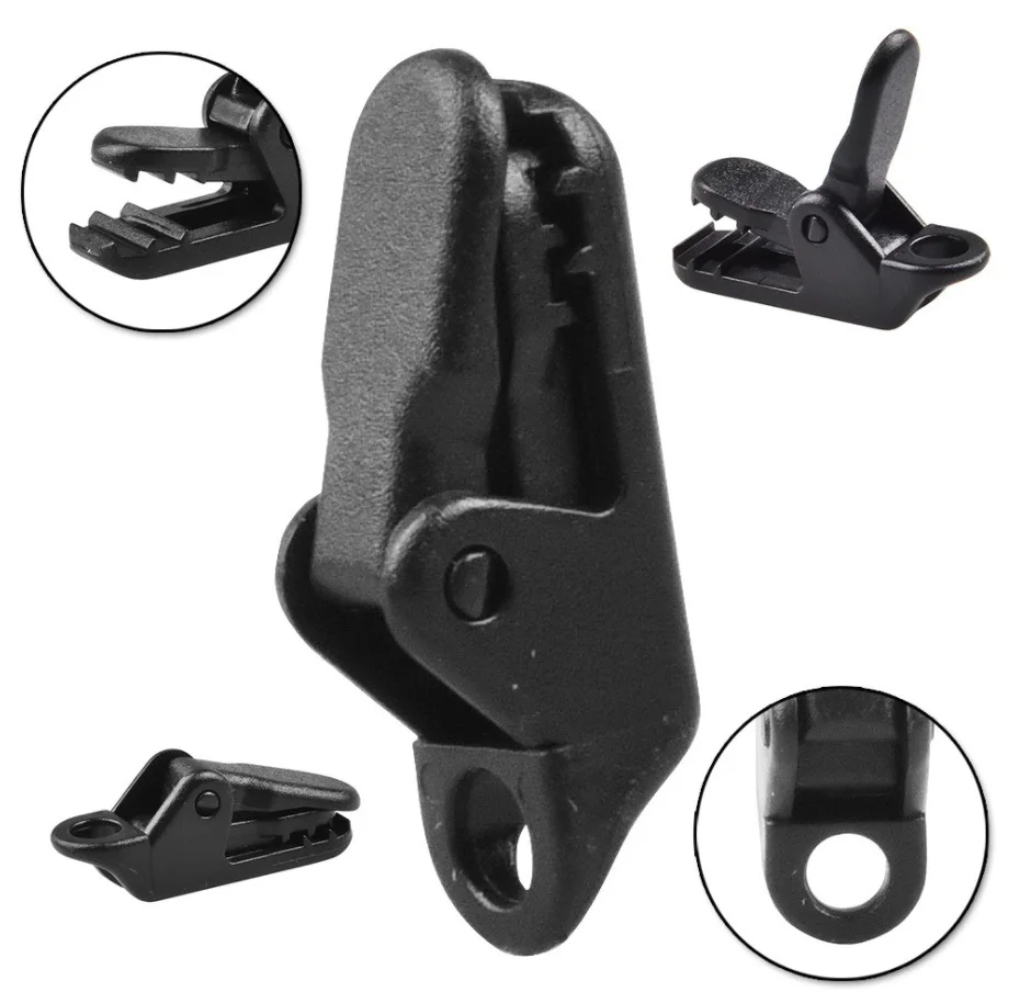 

10pcs Tent Pull Point Clip Hook Outdoor Camping Hook Buckle Windproof Rope Clamp Tent Accessories Clothes Clips Clothespin