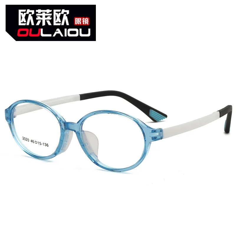 

Ololo ou 2020 Children Plastic Oval Glasses Frame Deconstructable Non-Lens with Myopia Eyeglasses Fixing Device Optical