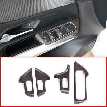 

Car Interior Accessories For Mercedes Benz B GLB Class W247 X247 2019-2020 ABS Oak wood grain Car Window Lift Button Frame Trim