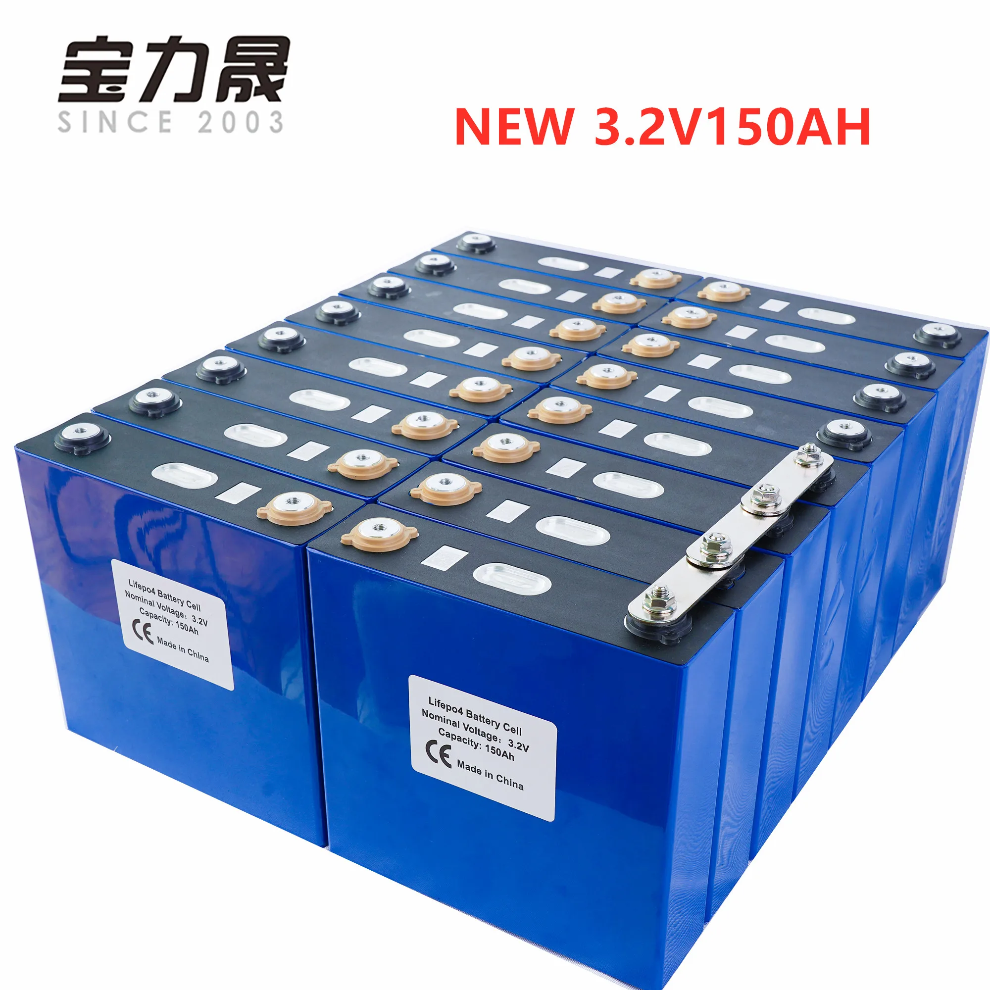 

24PCS 3.2V150Ah 2019 new Lithium Iron Phosphate Cell lifepo4 battery solar 24V300AH 48V96V150Ah cells not 120Ah EU US TAX FREE