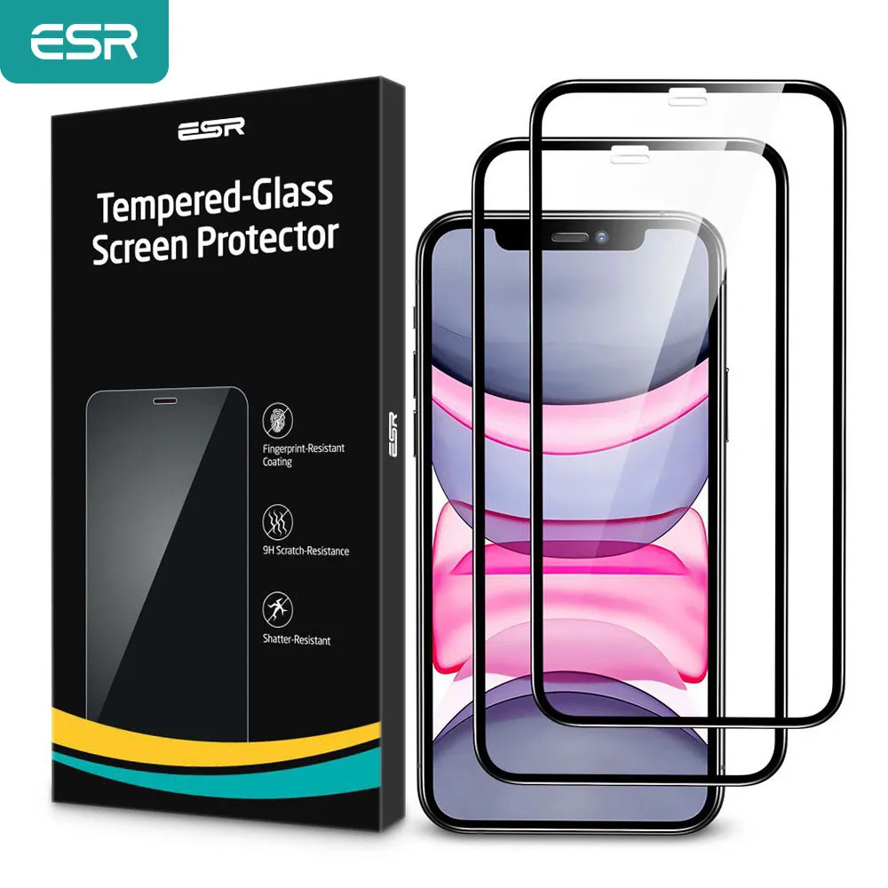 ESR Tempered Glass for iPhone 11 Pro Max Screen Protector Clear Premium Protective Glass for iPhone X XR XS Max Glass afbeelding