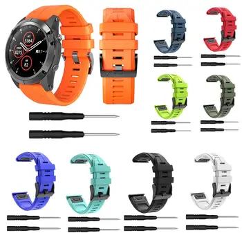 

20/22/26mm Adjustable Replacement Silicone Watch Strap for Garmin Fenix 6 6X 6S Pro Forerunner 945 Ремень