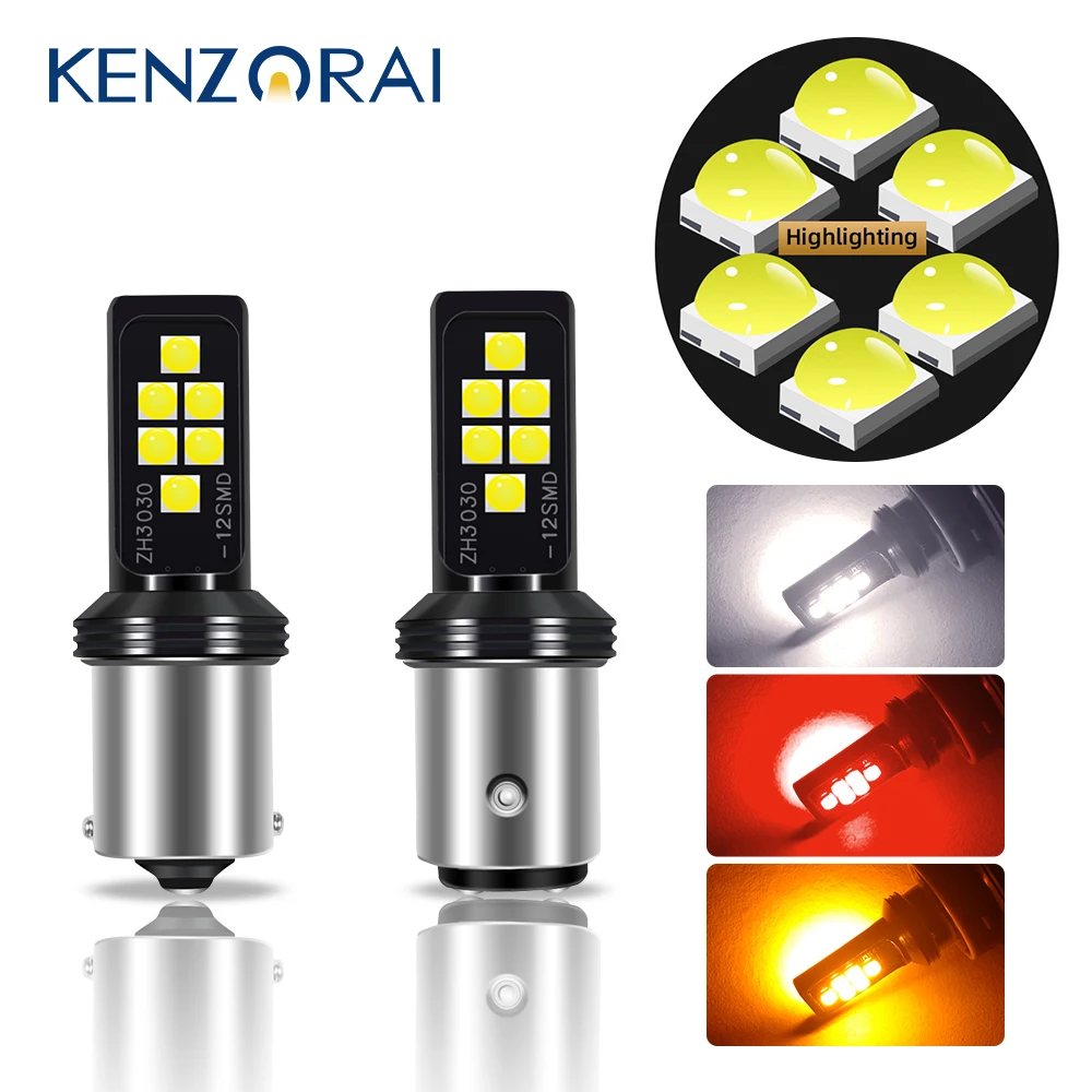 1156 BA15S 1157 BA15D T20 7440 7443 580 12SMD 3030 чипы автомобильные аксессуары светодиодный