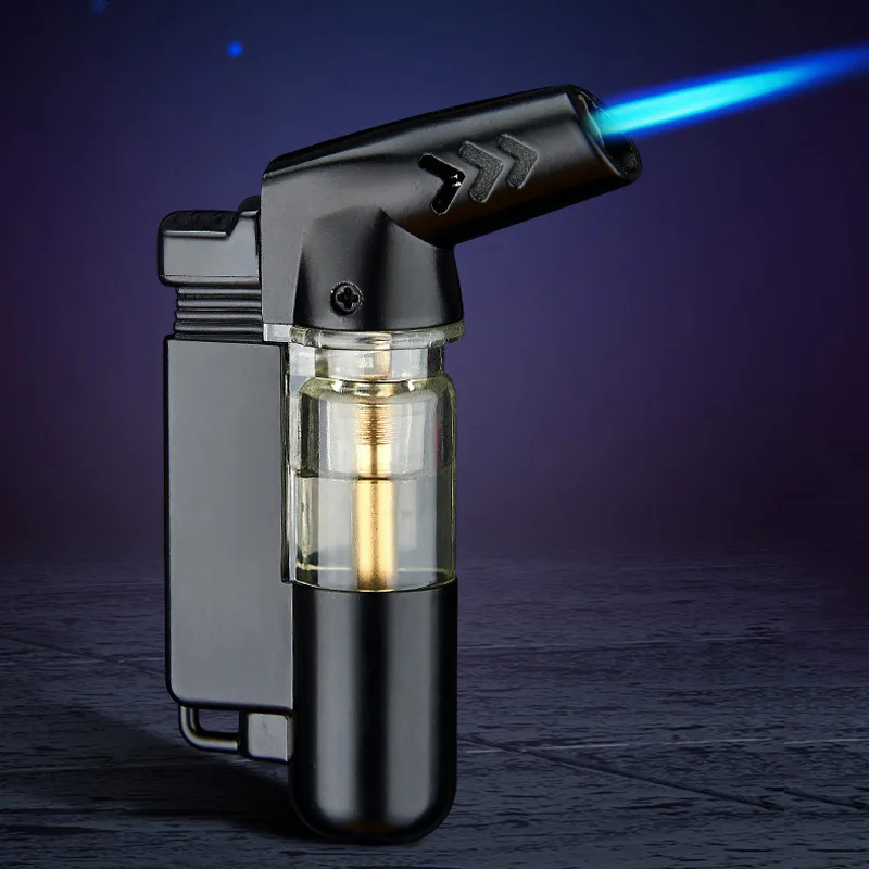 Газовые зажигалки с бутаном с брелком компактный струйный фонарь прикуриватель портативный Ветрозащитный прикуриватель аксессуары для курения