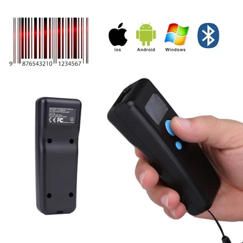 

Pocket 2.4G Wireless Bluetooth Barcode Scanner Mini Laser Portable Reader Light Bar Code Scanner for IOS Android Windows MAC OS