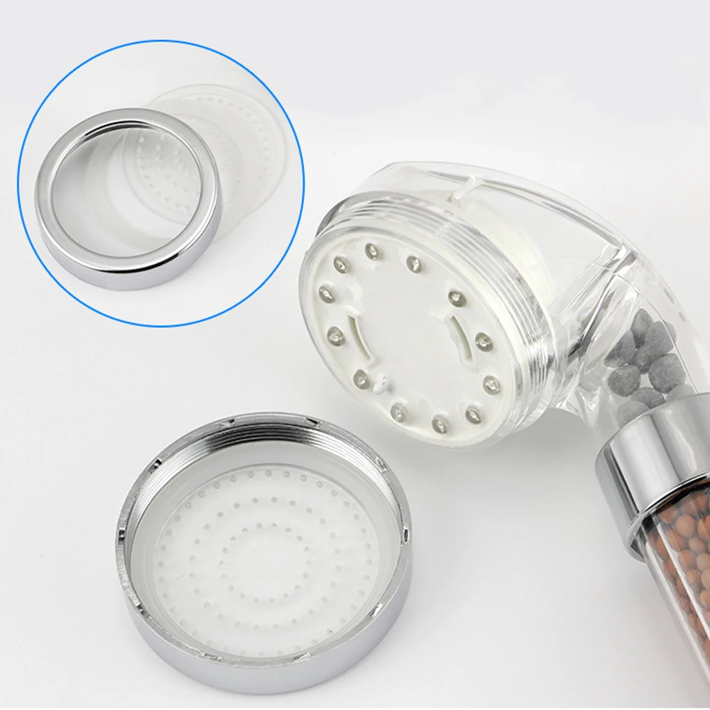 1* Насадки для душа Спа светодиодный светильник Насадки для душа 3-Цвет Температура воды управления светодиодный минеральный фильтр новое поступление