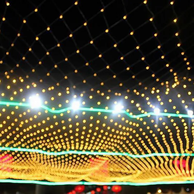 Светодиодный чистый свет 220 В легкая занавеска для свадебного декора Рождественская сказочная струнная лампа наружная Водонепроницаемая Праздничная садовая лампа