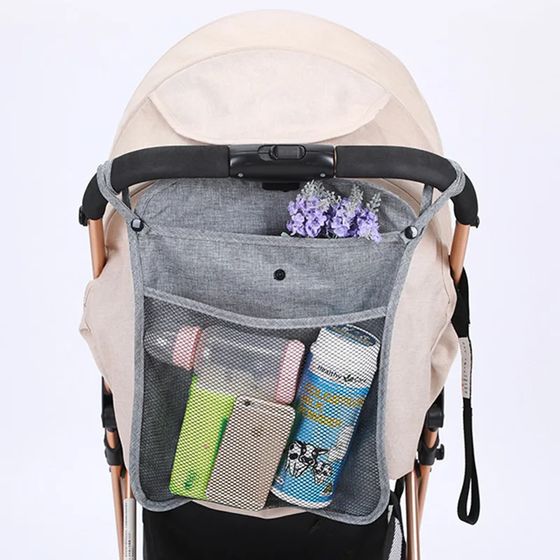 34x30cm Baby Stroller Storage Mesh Bag Large Capacity Diaper Bags Net Pocket Nappy Storage Organizer Carriage Bag Holder BB3127 (21)