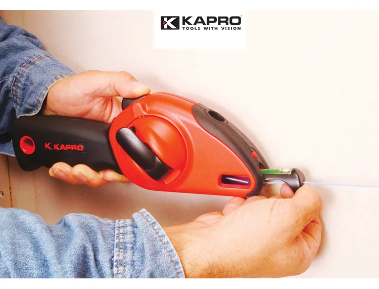 Kapro Bubble Level With Line Hand Crank Quick Rewind 30M Water Level Line With Hook Decorative Powder Chalk Line Level Machine (9)