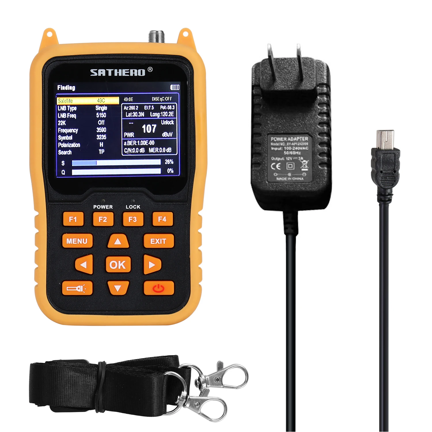 

3.5 Inch LCD Screen Portable DVB-S2 Digital Satellite Finder Signal Finder Support 8PSK 16APSK Digital Meter SATHERO SH-400HD