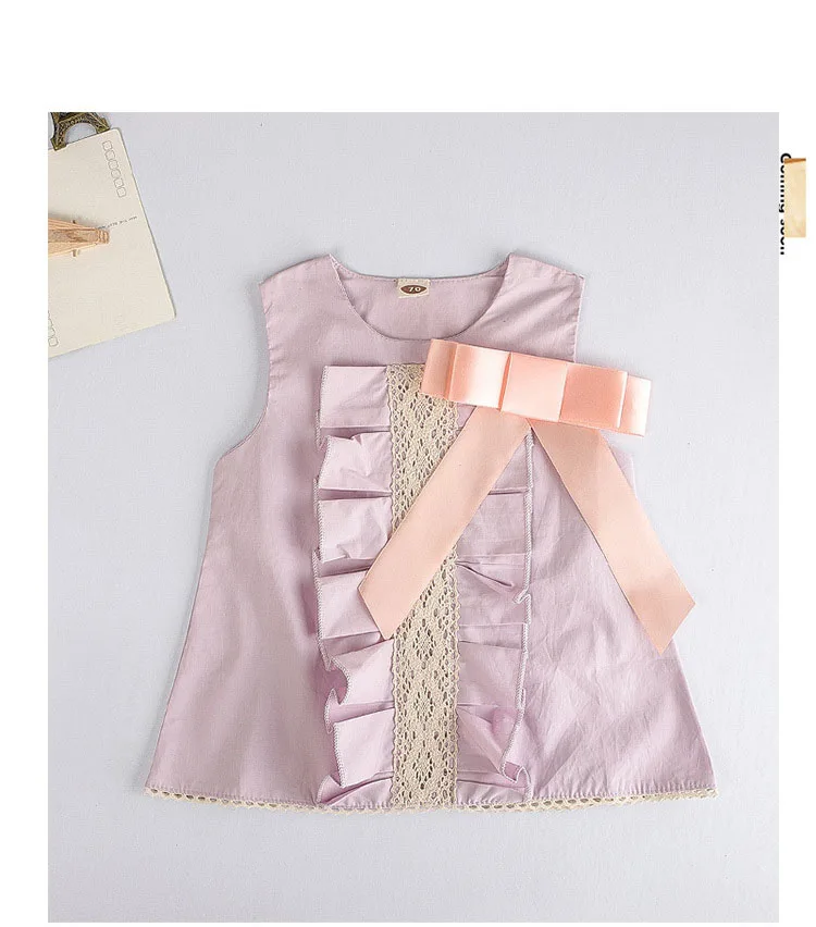 Honey Angle Toddler Baby Clothing Set For Girg Big Bow Shirt With Short Pants Lace Elegant Infant 2pcs Outfits Kids Clothes