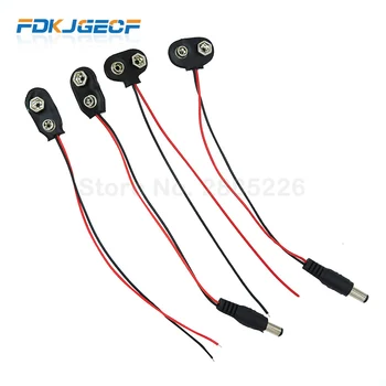

5PCS Experimental 9V Battery Snap Power Cable to DC 9V Clip Male Line Battery Adapter For Arduino Uno R3 DIY Connector T type