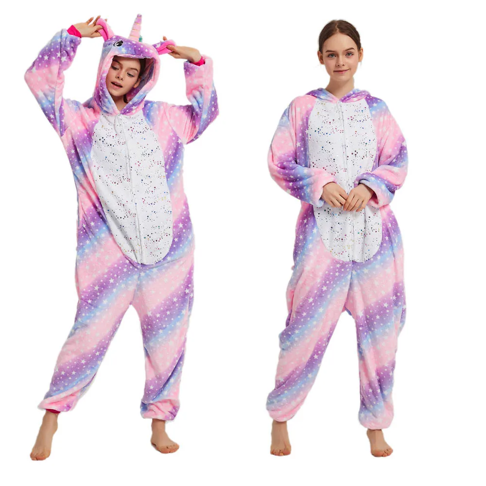 Pijama de franela de unicornio para bebé niño y niña pijama de unicornio de una pieza-L03 