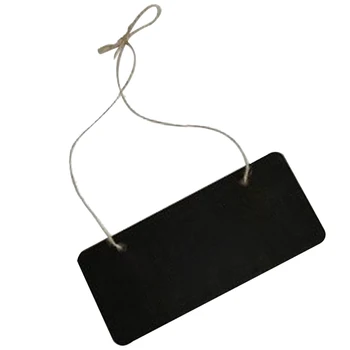 

5pcs Mini Chalkboard Wedding Supplies Message Door Rectangle Wooden Display With Hang String Signs Decoration Party Crafts