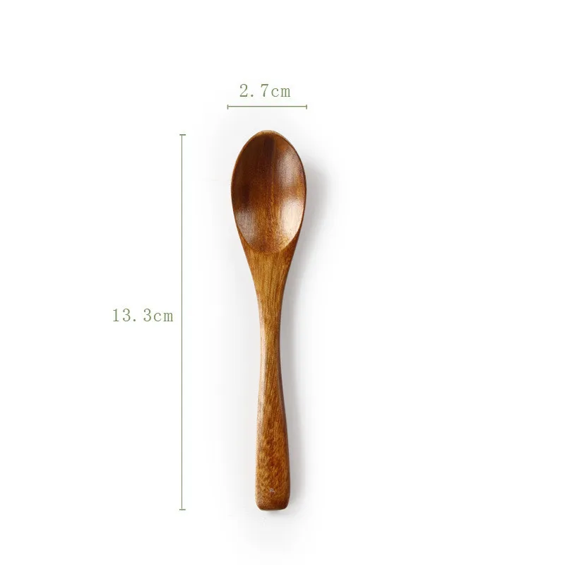 Новая деревянная ложка, Бамбуковая кухонная посуда, инструмент для приготовления супа, чайная ложка, питание для Kicthen, корейские ложки для кофе, ложки