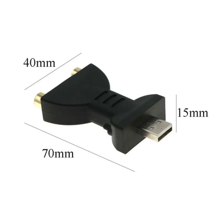 USB на 2 RCA разъем аудио адаптер штекер для ТВ D карты памяти