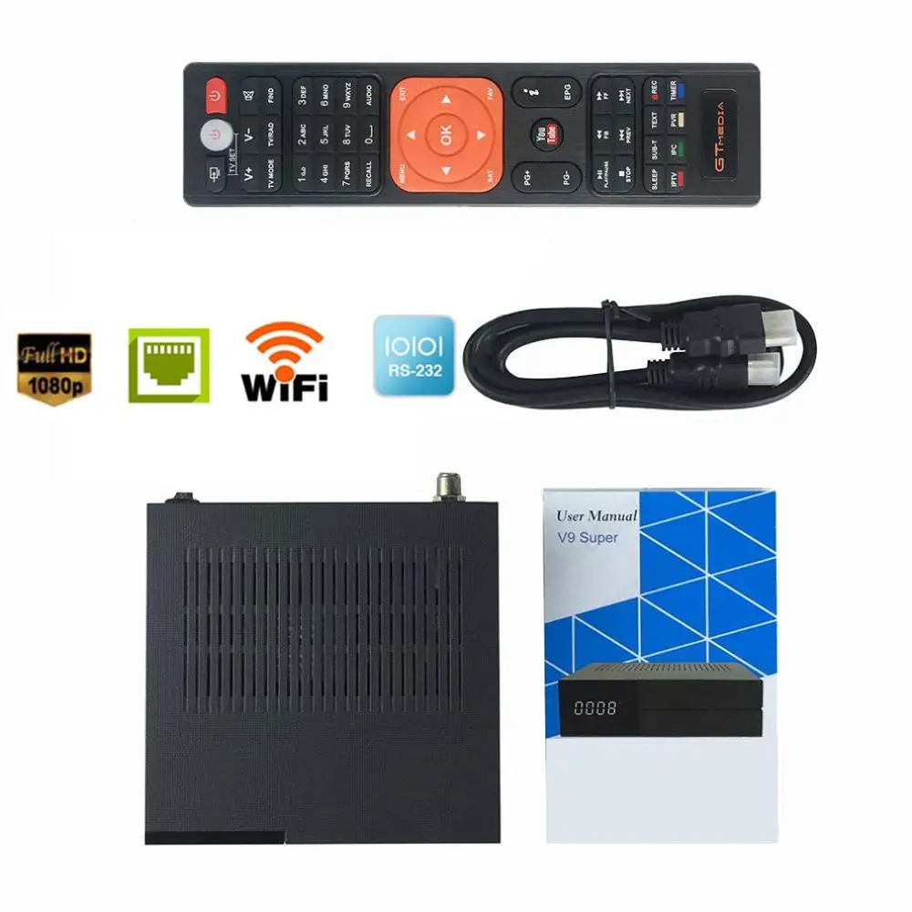 

Gtmedia CCAM V8 Nova Satellite Receiver DVB-S2 Built-in Wifi GT Ethernet Support Full PowerVu Unicable XML EPG DRE Biss key IPTV