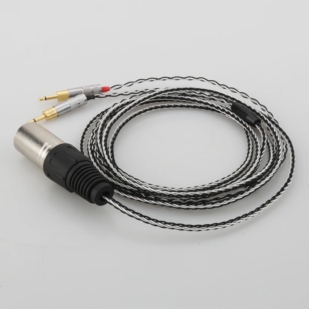 HiFi Cable with 4 pin XLR Balanced Male Compatible with HD700 HD 700 Headphones Silver Plated Replacement Audio Upgrade cable