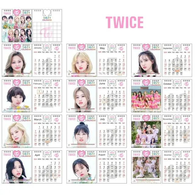 21 Kpop Calendar Stray Kids Twice Treasure Got7 Seventeen Xiao Zhan Wang Yi Bo Photo Desk Calendar Frame Kpop Advent Calendars Aliexpress
