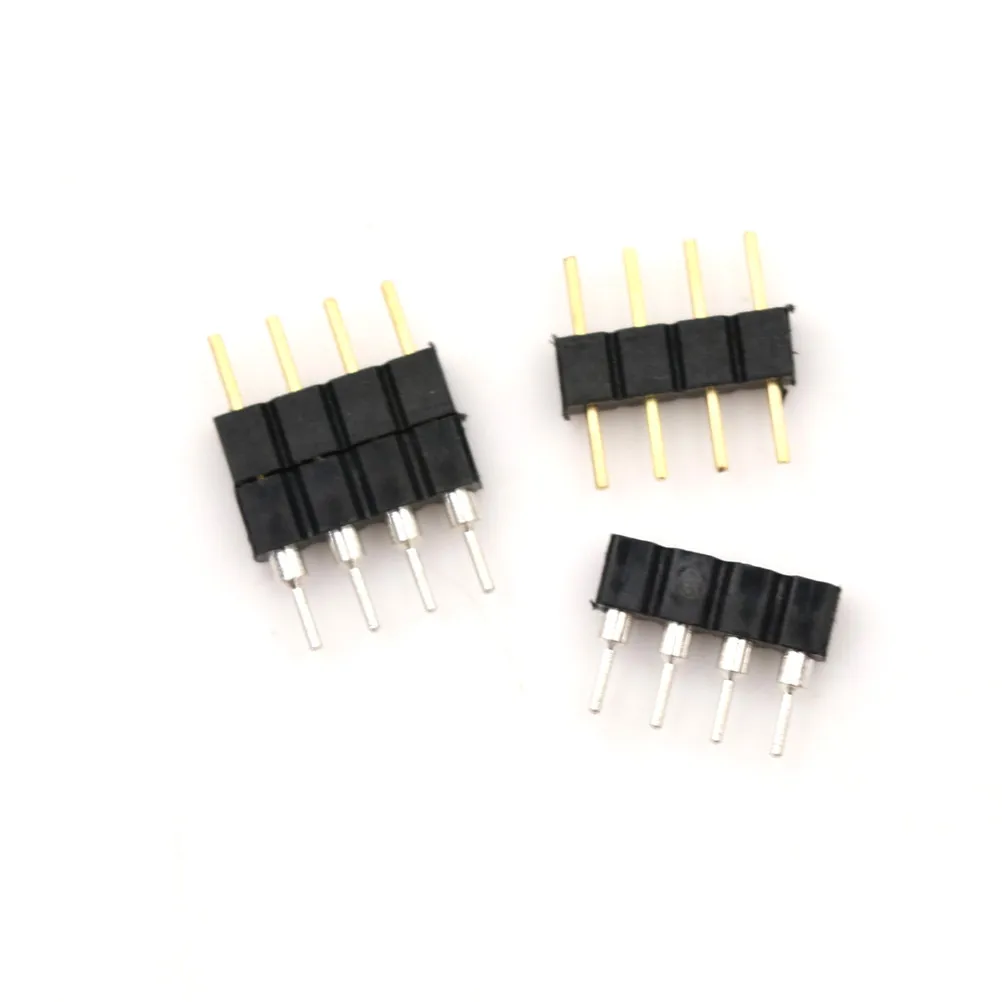 10PCS/Lot 4pin RGB Connector, 4 Pin Needle, Male And Female Type 4pin, For RGB 5050 3528 LED Strip Light Led Accessories