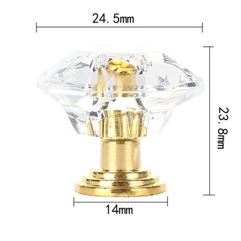 10 pcslot Diamond Shape Design Crystal Acrylic Knobs Cupboard Drawer Pull Kitchen Cabinet Door Wardrobe Handles Hardware