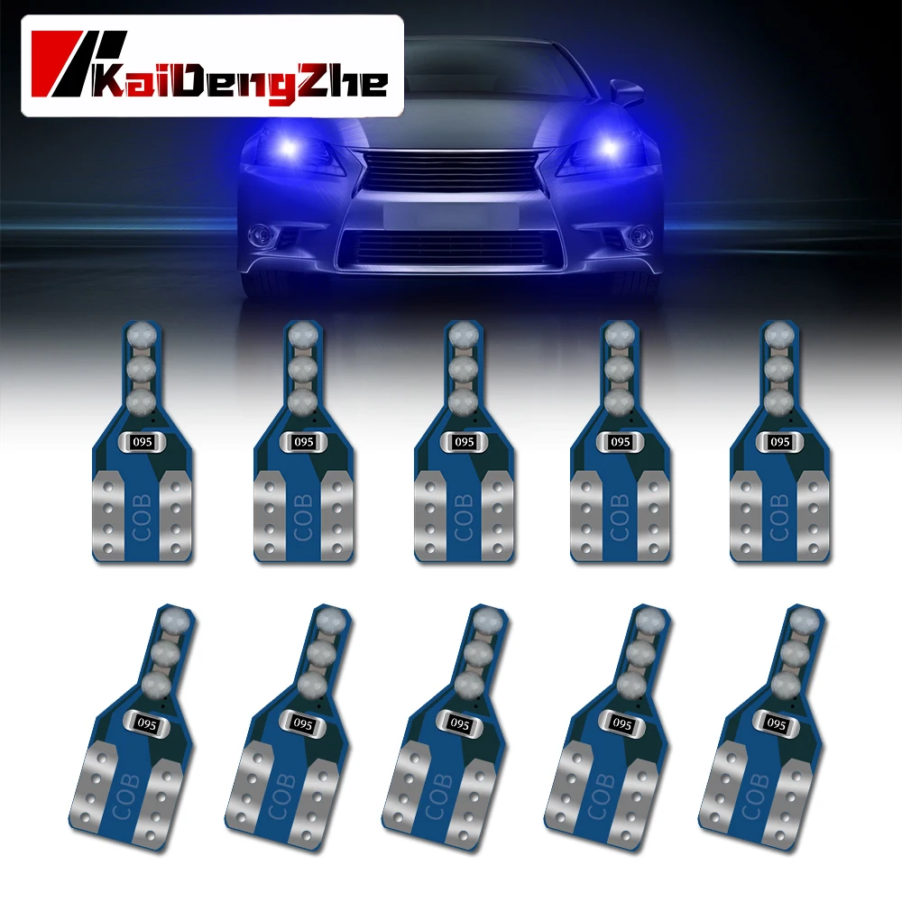 

10 Pcs T10 LED Canbus W5W 6 LED Bulbs 168 194 2825 Signal Lamp Dome Reading License Plate Light Car Interior Lights 12-24V