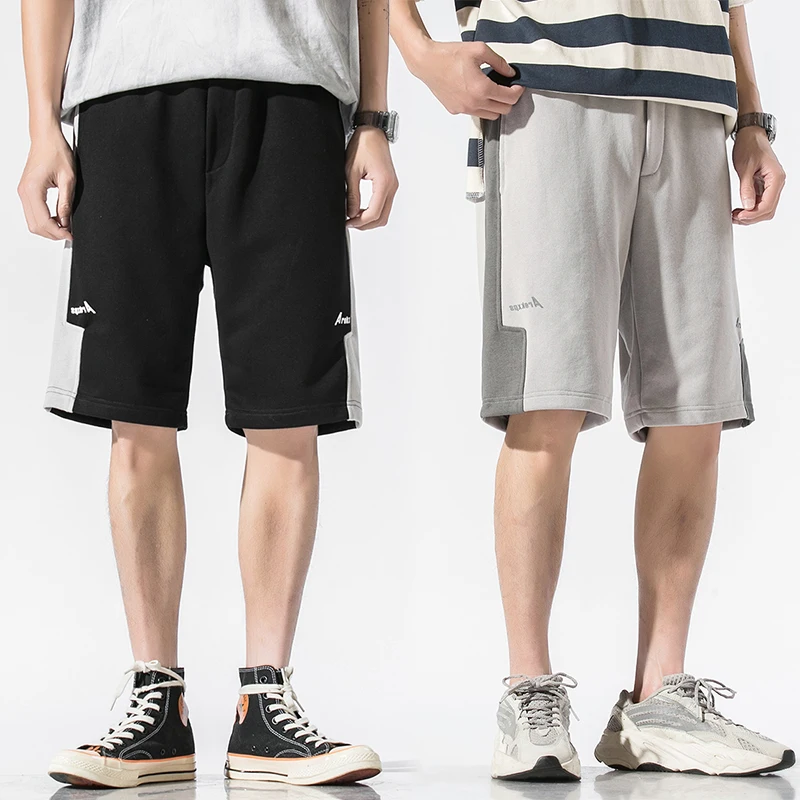 

Men Summer Patchwork Shorts 2020 Mens Streetwear Hip Hop Shorts Casual Polyester Colorful Sweat Shorts Big Size