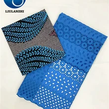 LIULANZHI настоящий воск принт Анкара Африканский Воск 3 ярдов и хлопок нигерийское кружево сухое кружево 2,5 ярдов тонкая ткань Африканская ML8WR93-116