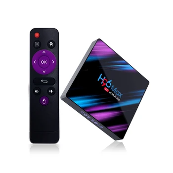 

H96 Max Android Tv Box 9.0 Rockchip Rk3318 4G+32G 4K Smart Tv Box 2.4G/5G Wifi Bluetooth 4.0 Iptv Android Box(Uk Plug)
