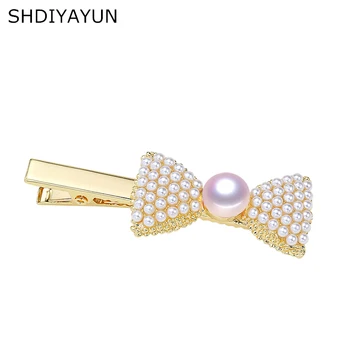 

SHDIYAYUN 2020 New Natural Freshwater Pearl Hair Clip for Woman and Girls Sweet Girl Simple pearl Hair Accessories Hair pin