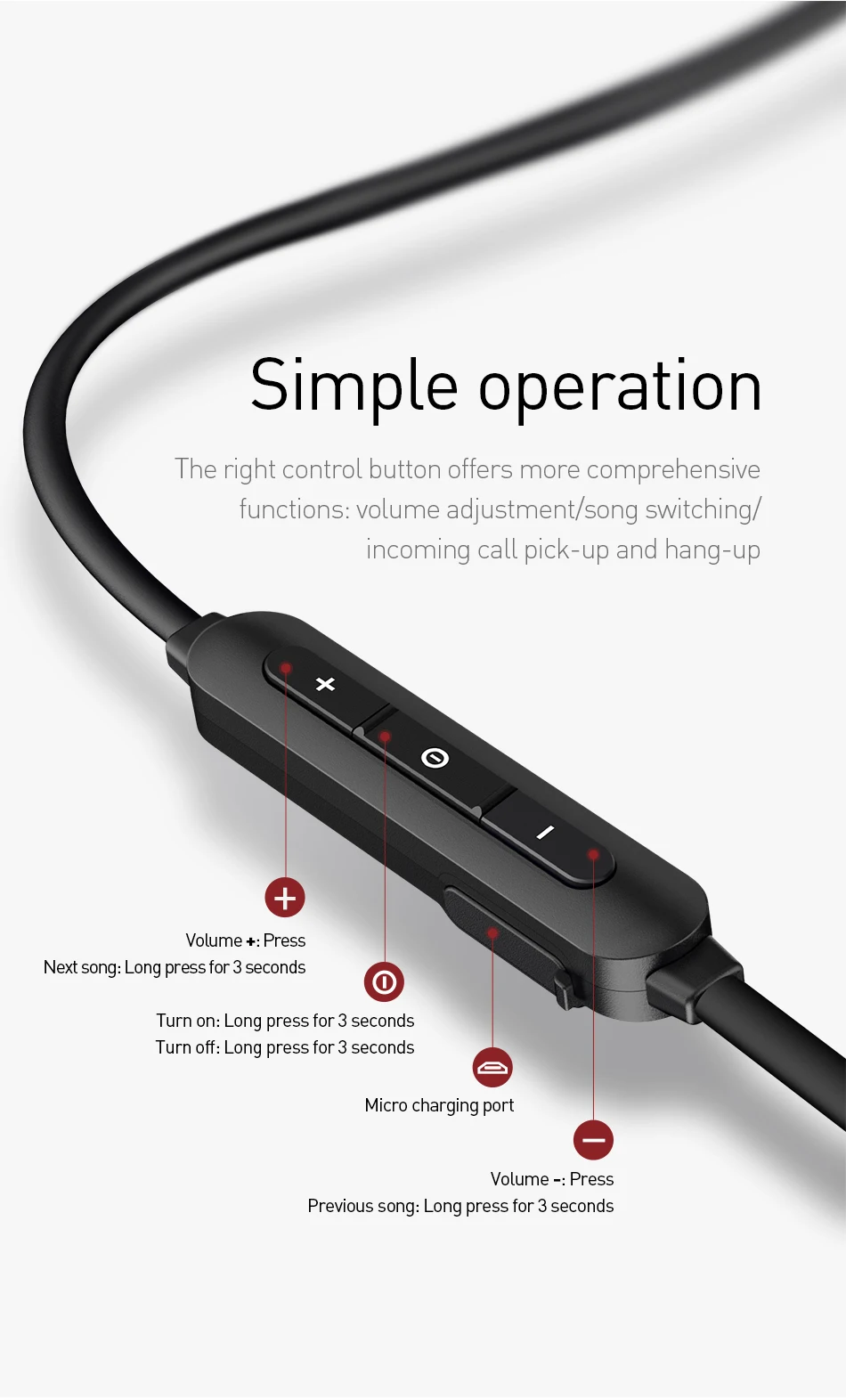 Baseus S17 стерео Bluetooth наушники анти-осыпание ушной крючок IPX5 водонепроницаемые спортивные Беспроводные наушники с магнитной адсорбцией